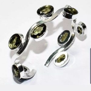 Bohemian smoky topaz bangle